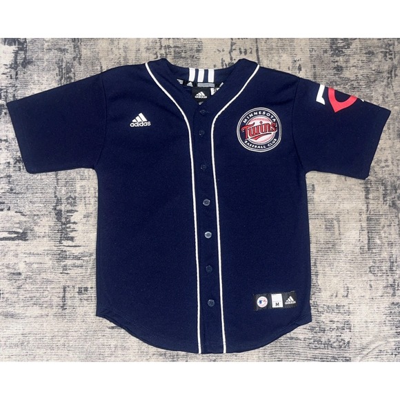 MINNESOTA TWINS ADIDAS FRANCISCO LIRIANO JERSEY YOUTH M‎ 10-12 Vtg MLB BLUE EUC - Picture 3 of 11